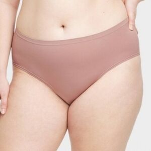 Lot Of 2 Women's Seamless Hipster Underwear Auden Purple Nylon Spandex Blend 2X
